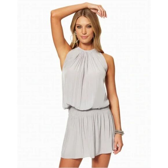 RAMY BROOK Paris Sleeveless Halter Drop Waist Mini Dress Size Small - Picture 1 of 7